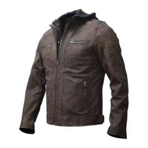 Russet Brown Lambskin Motorcycle Jacket