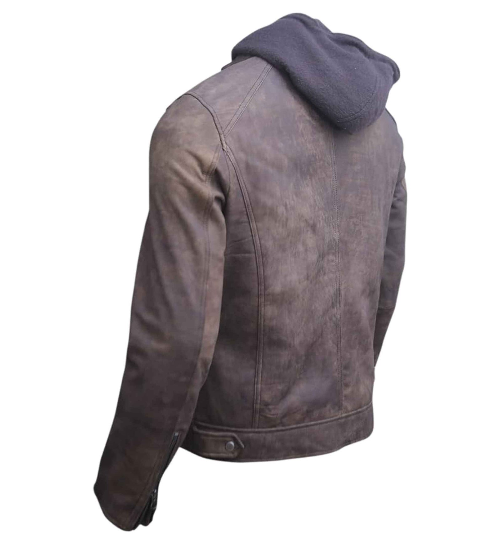 Russet Brown Lambskin Motorcycle Jacket - Image 4