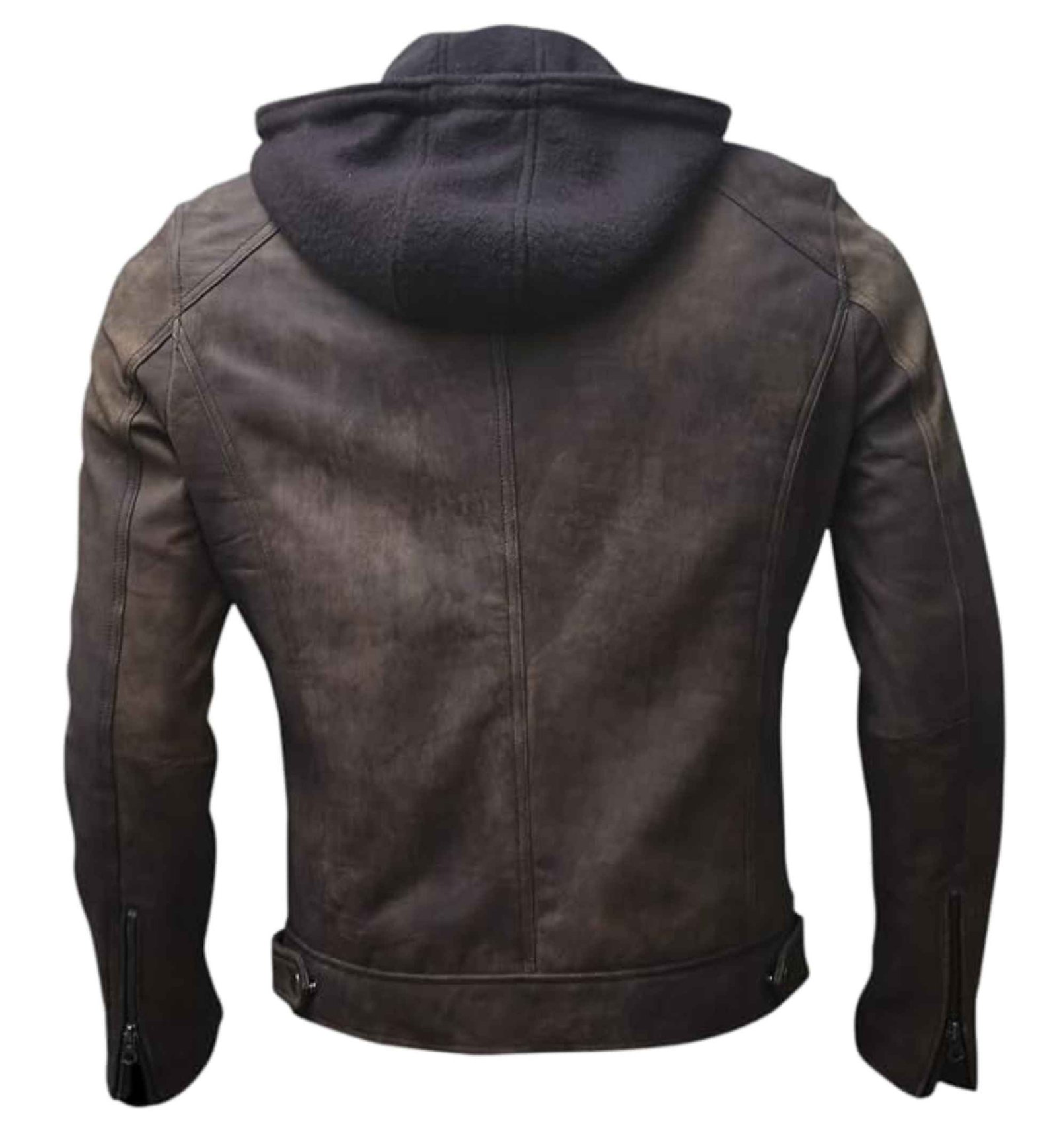 Russet Brown Lambskin Motorcycle Jacket - Image 5
