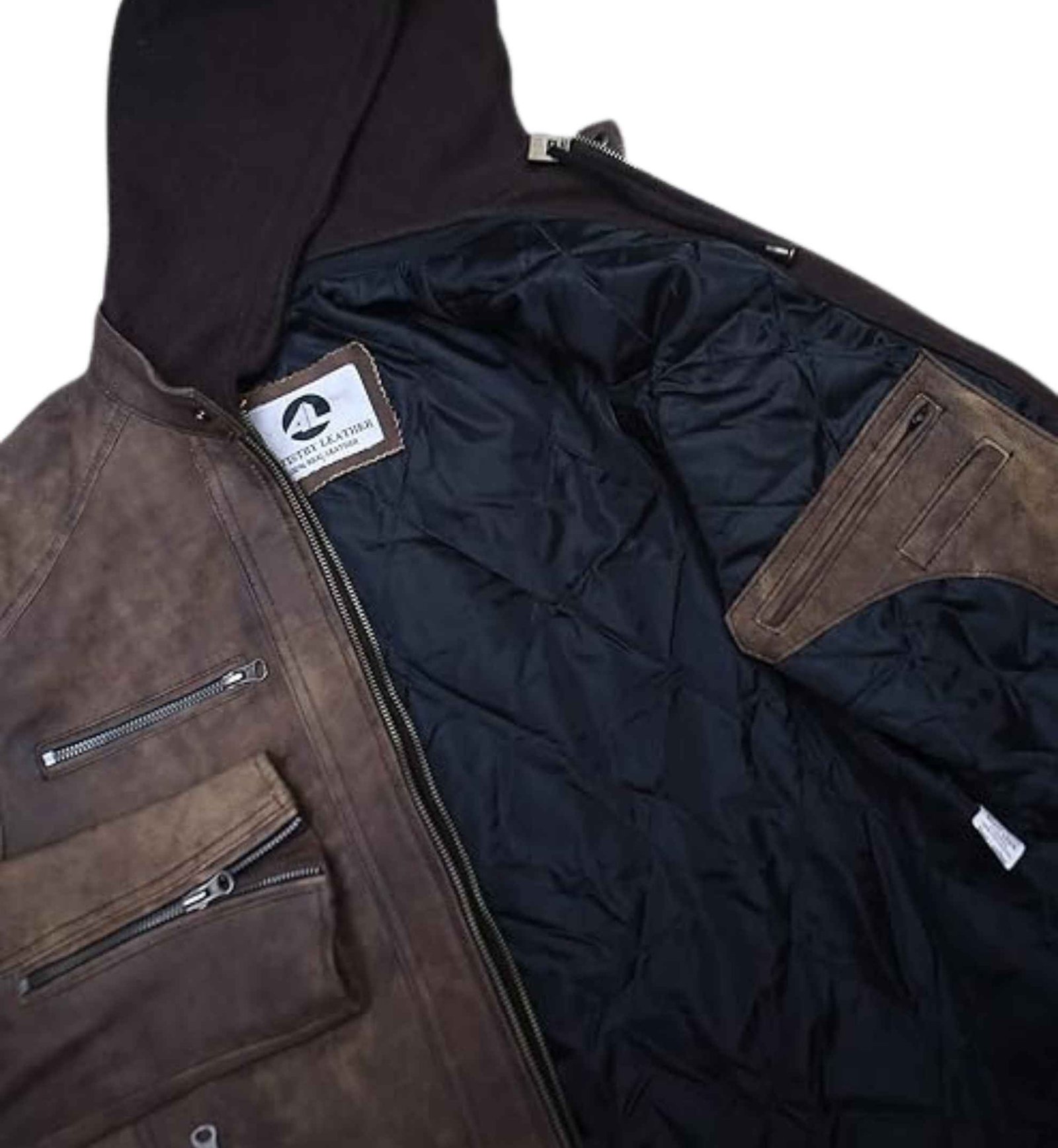 Russet Brown Lambskin Motorcycle Jacket - Image 6