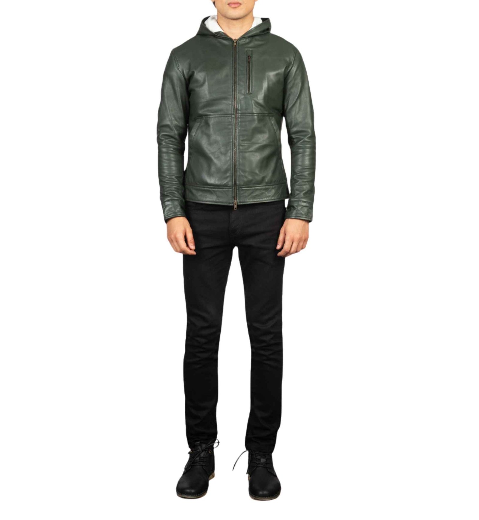 Forest Green Sheepskin Bomber