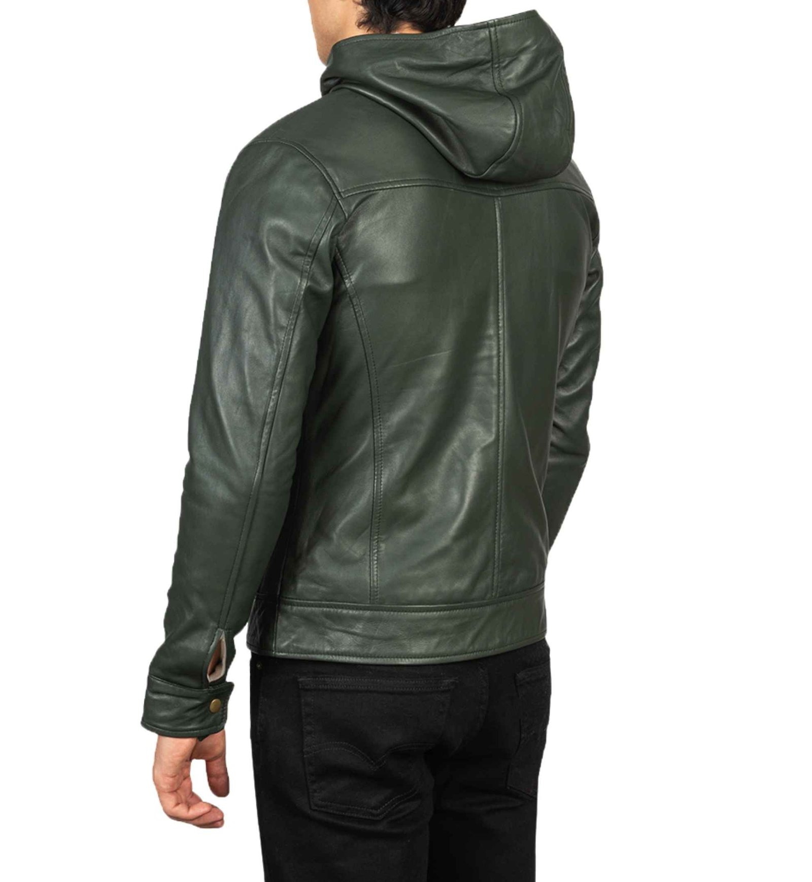 Forest Green Sheepskin Bomber - Image 4