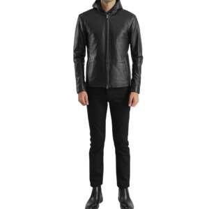 Matte Black Sheepskin Jacket