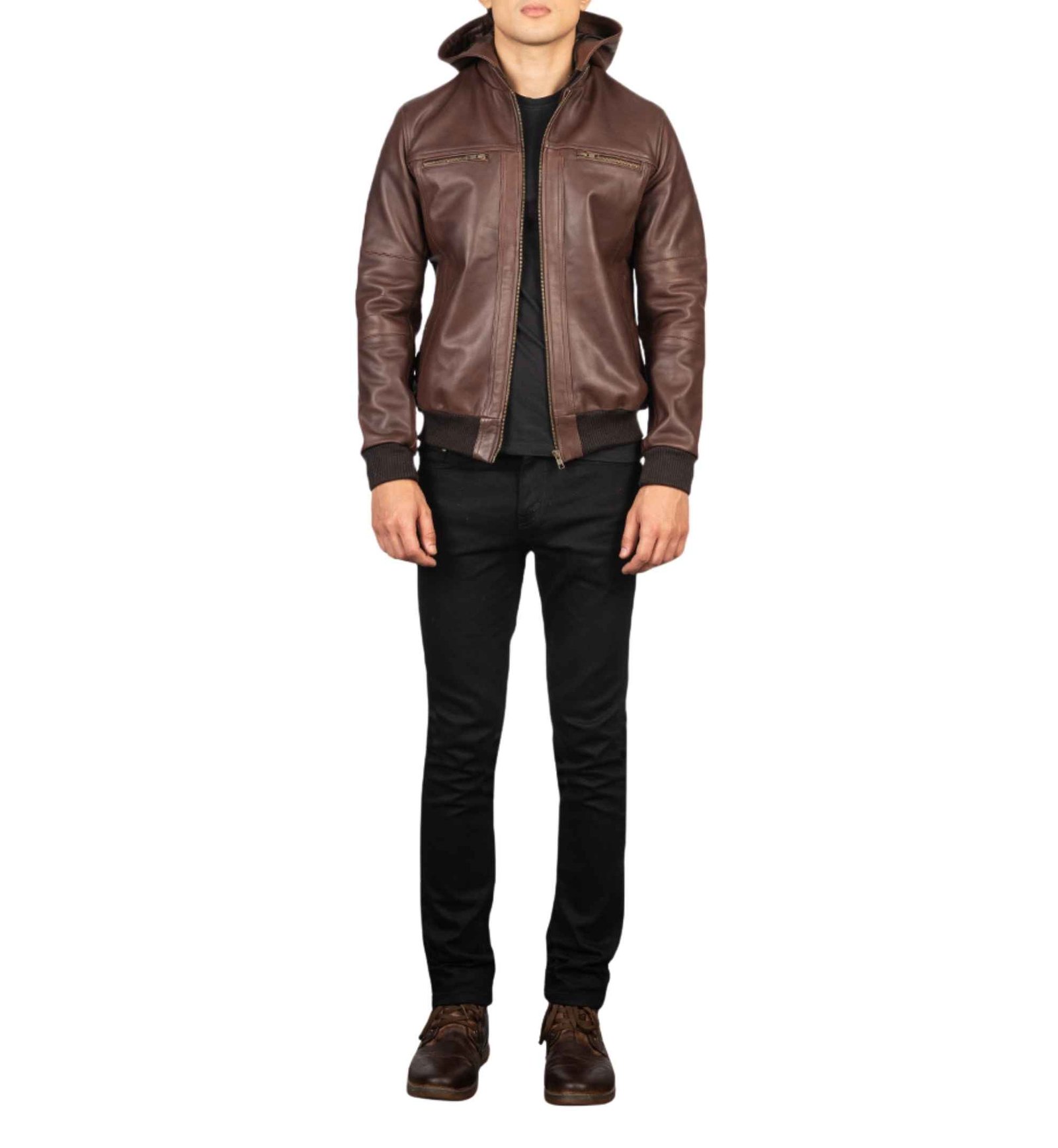 Mocha Brown Cowhide Bomber