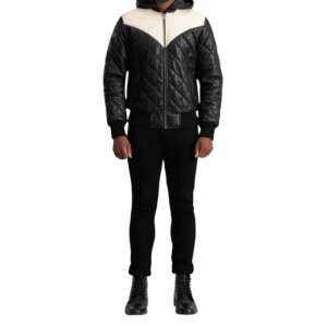 Jet Black Bomber Puffer Jacket