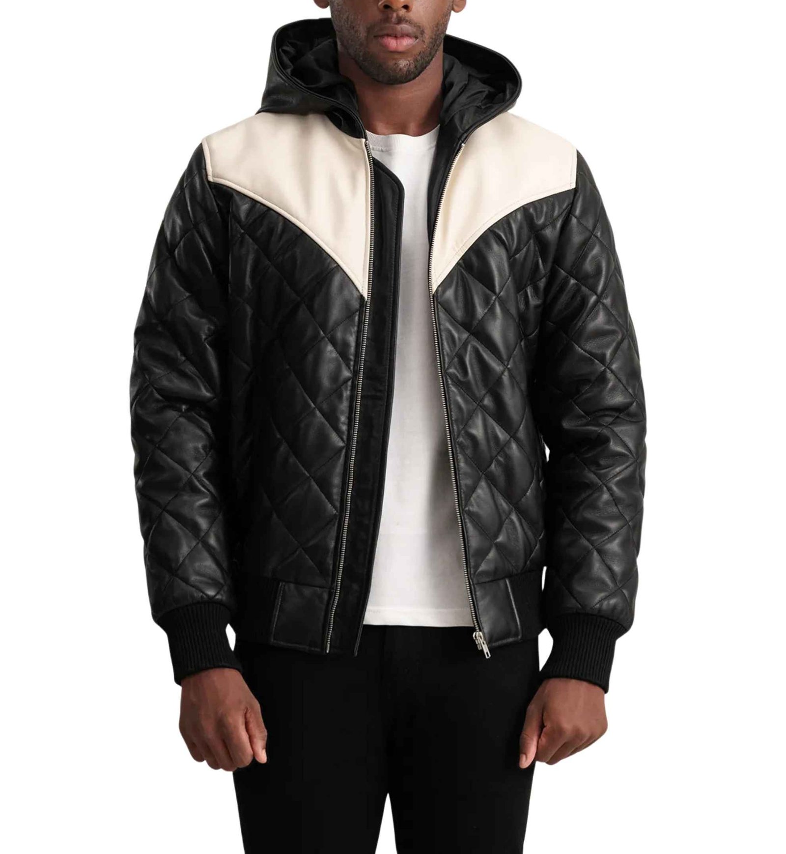 Jet Black Bomber Puffer Jacket - Image 6