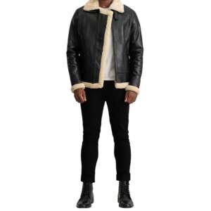 Black & Cream Bomber Jacket