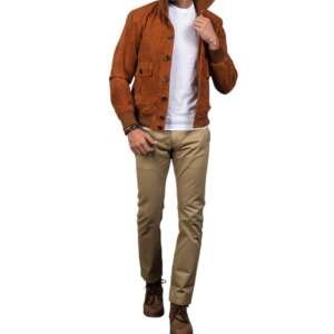 Brown Suede Aviator Jacket