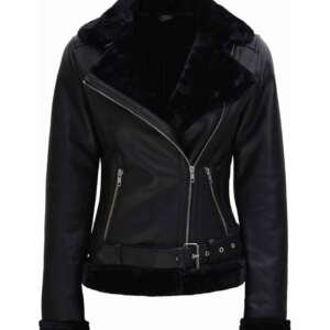 Noir Lambskin Sherpa Aviator