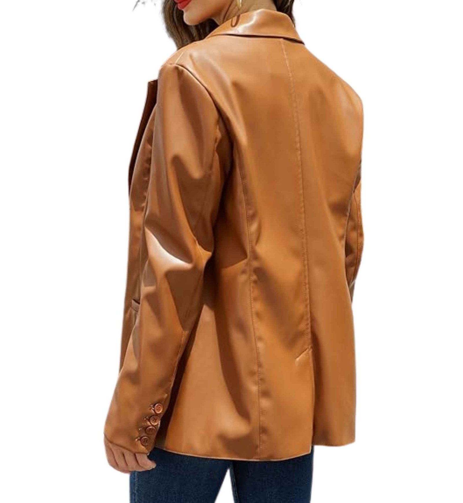 Ember Faux Leather Blazer - Image 4