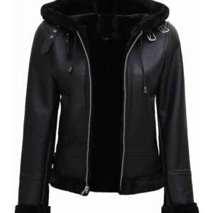 Midnight Shearling Aviator Jacket