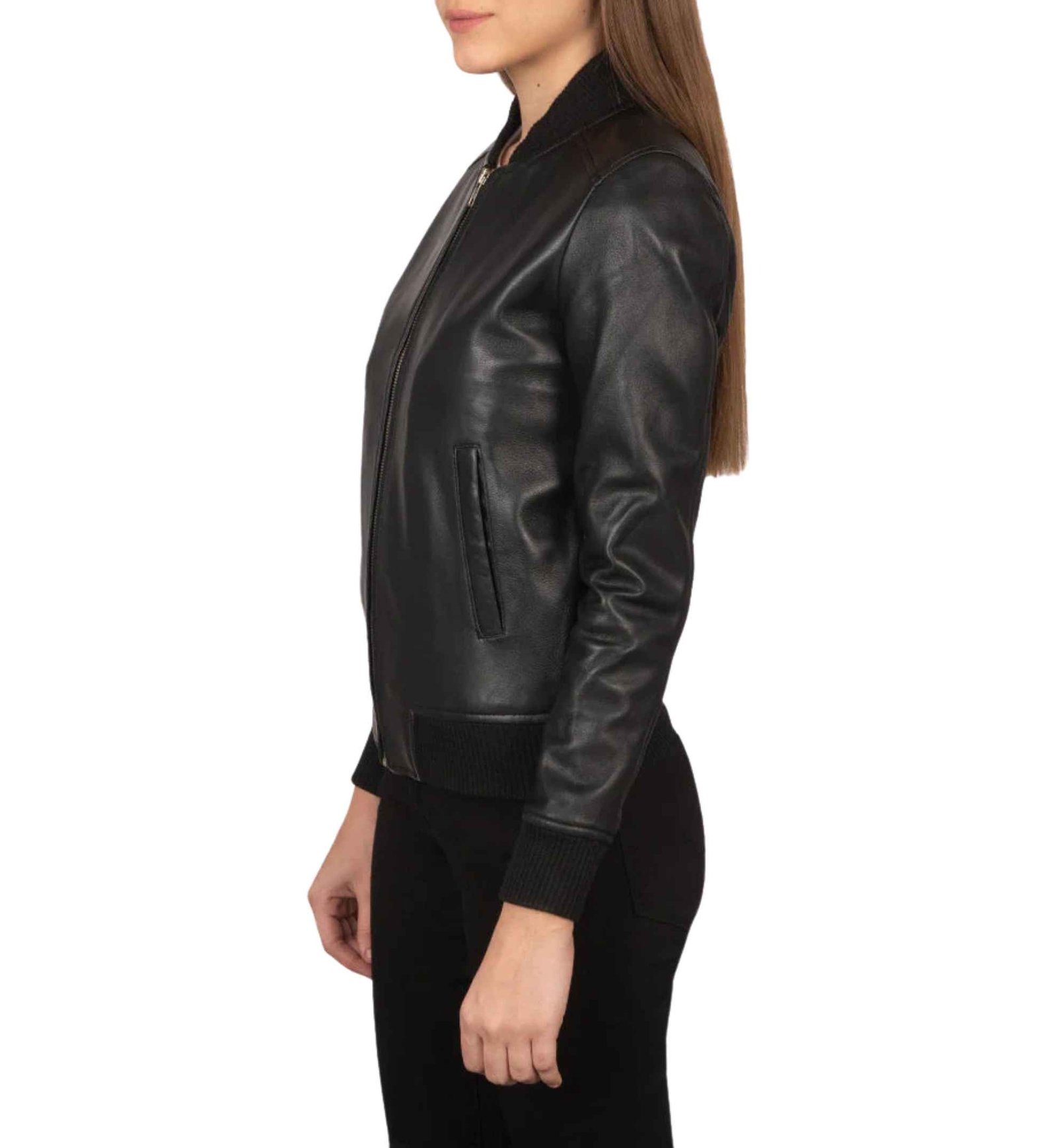 Onyx Leather Flight Bomber - Image 2
