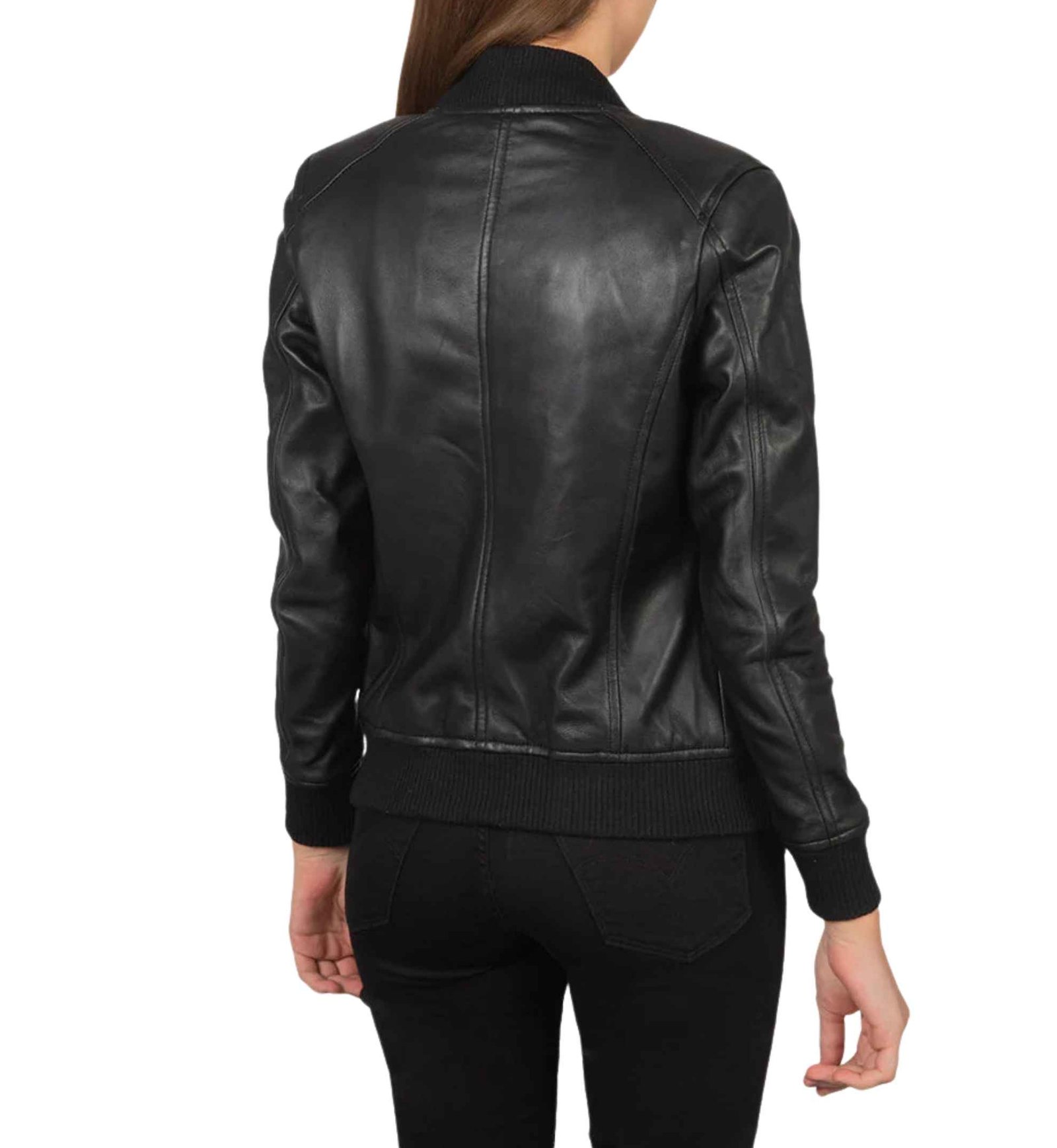 Onyx Leather Flight Bomber - Image 4