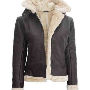 Onyx Fur Lined Flight Jacket