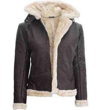 Onyx Fur Lined Flight Jacket