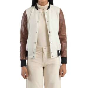 Chestnut Hybrid Varsity Jacket