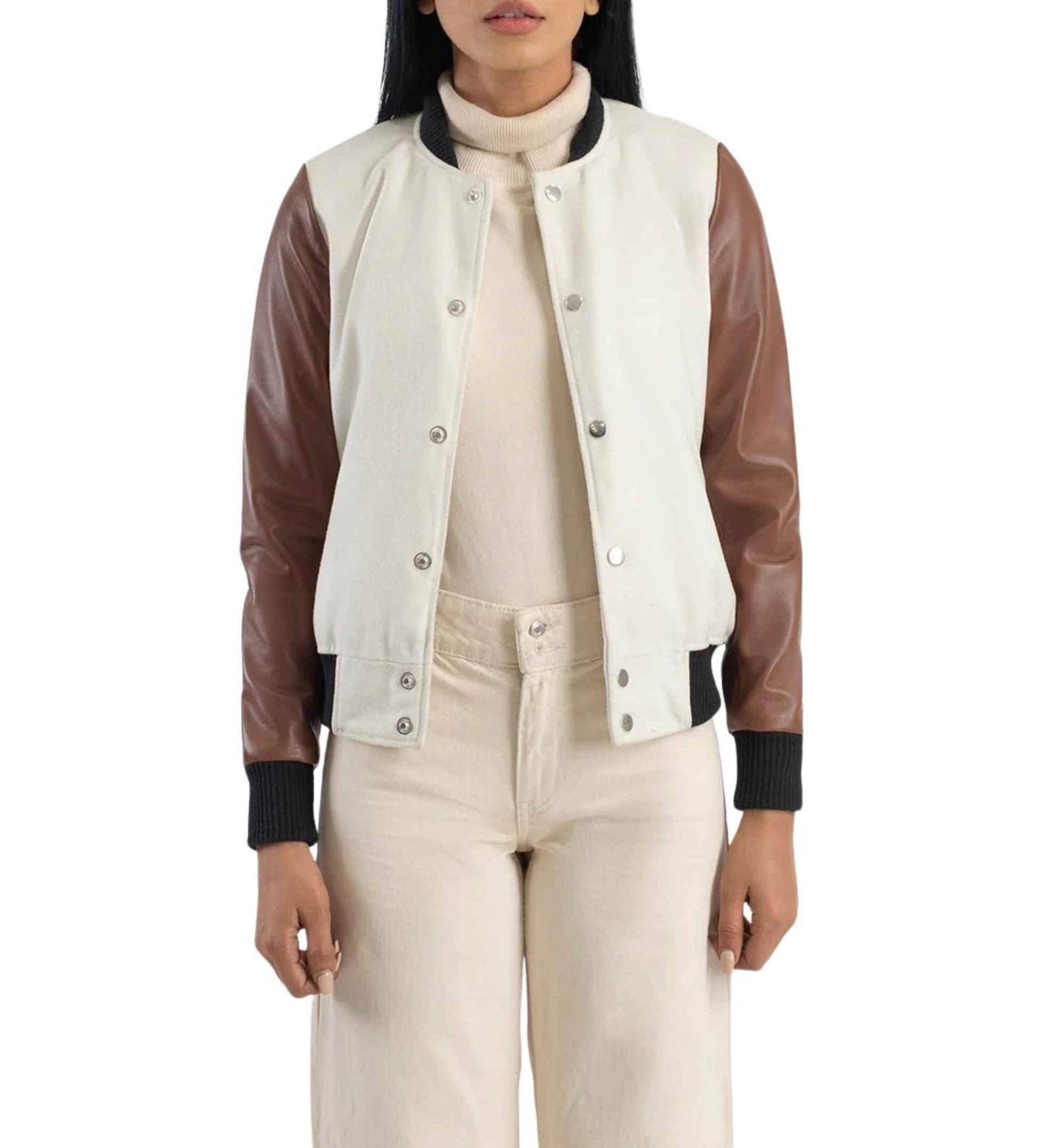 Chestnut Hybrid Varsity Jacket