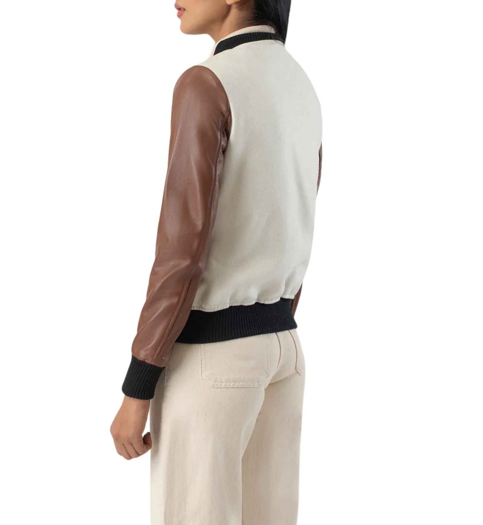 Chestnut Hybrid Varsity Jacket - Image 4