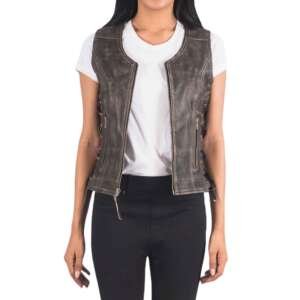 Ember Distressed Biker Vest