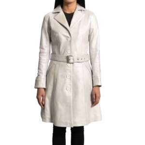 Argent Silver Trench Coat