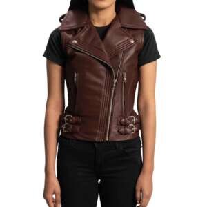 Merlot Notch Lapel Vest