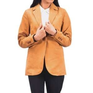 Velvet Brown Nubuck Blazer