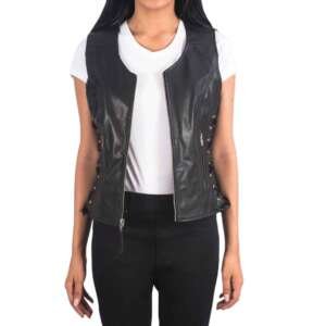 Onyx Laced Biker Vest