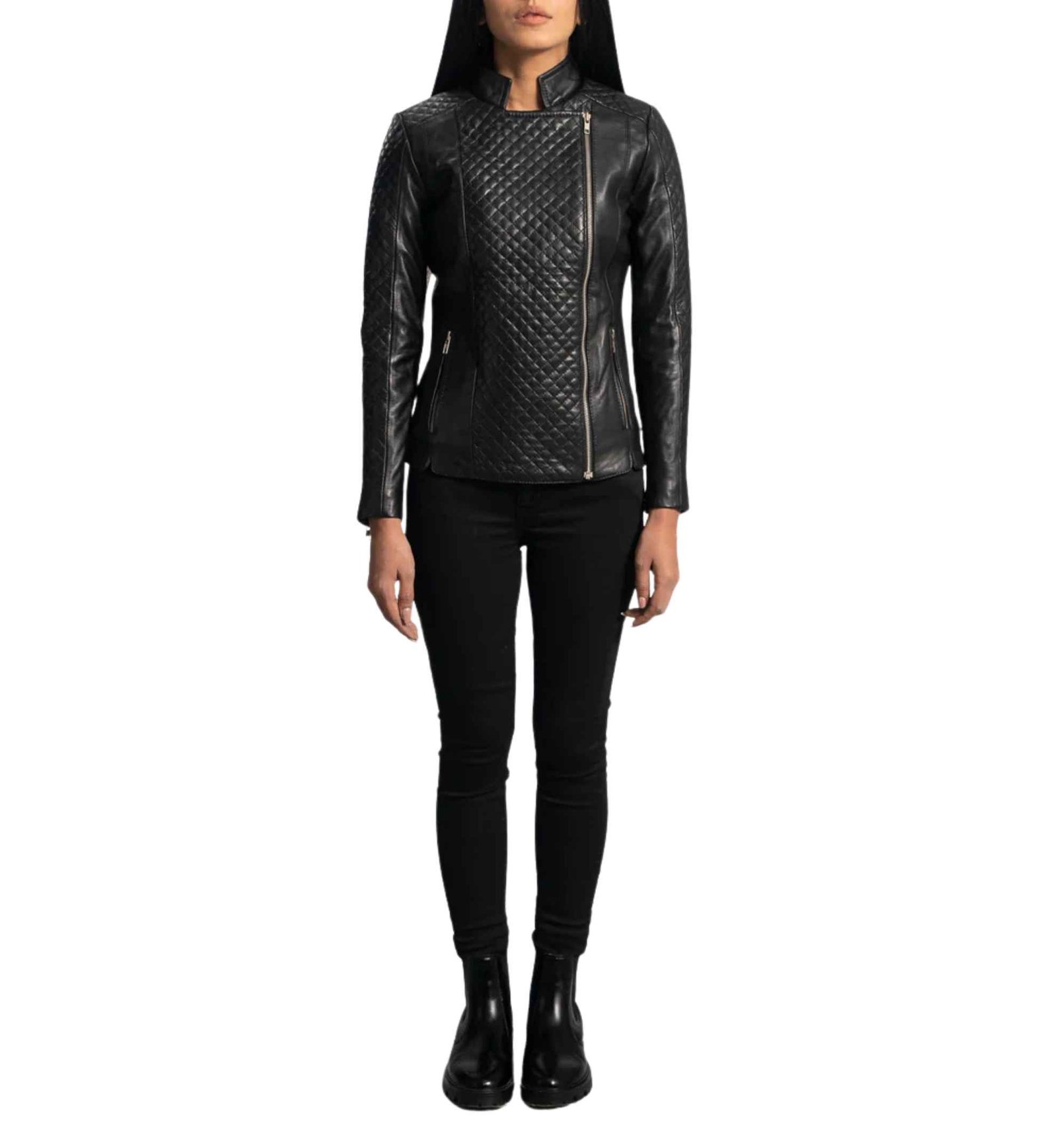 Orient Grain Quilted Black Moto - Image 5