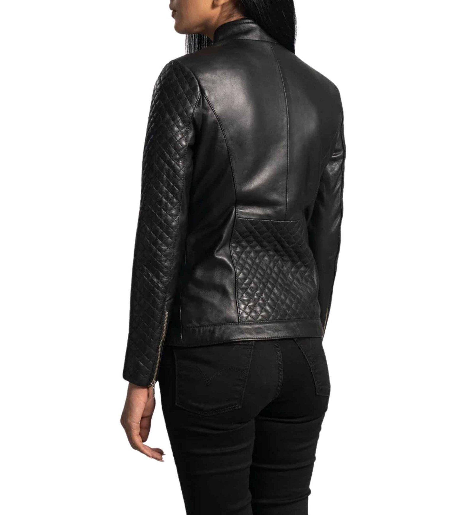 Orient Grain Quilted Black Moto - Image 4