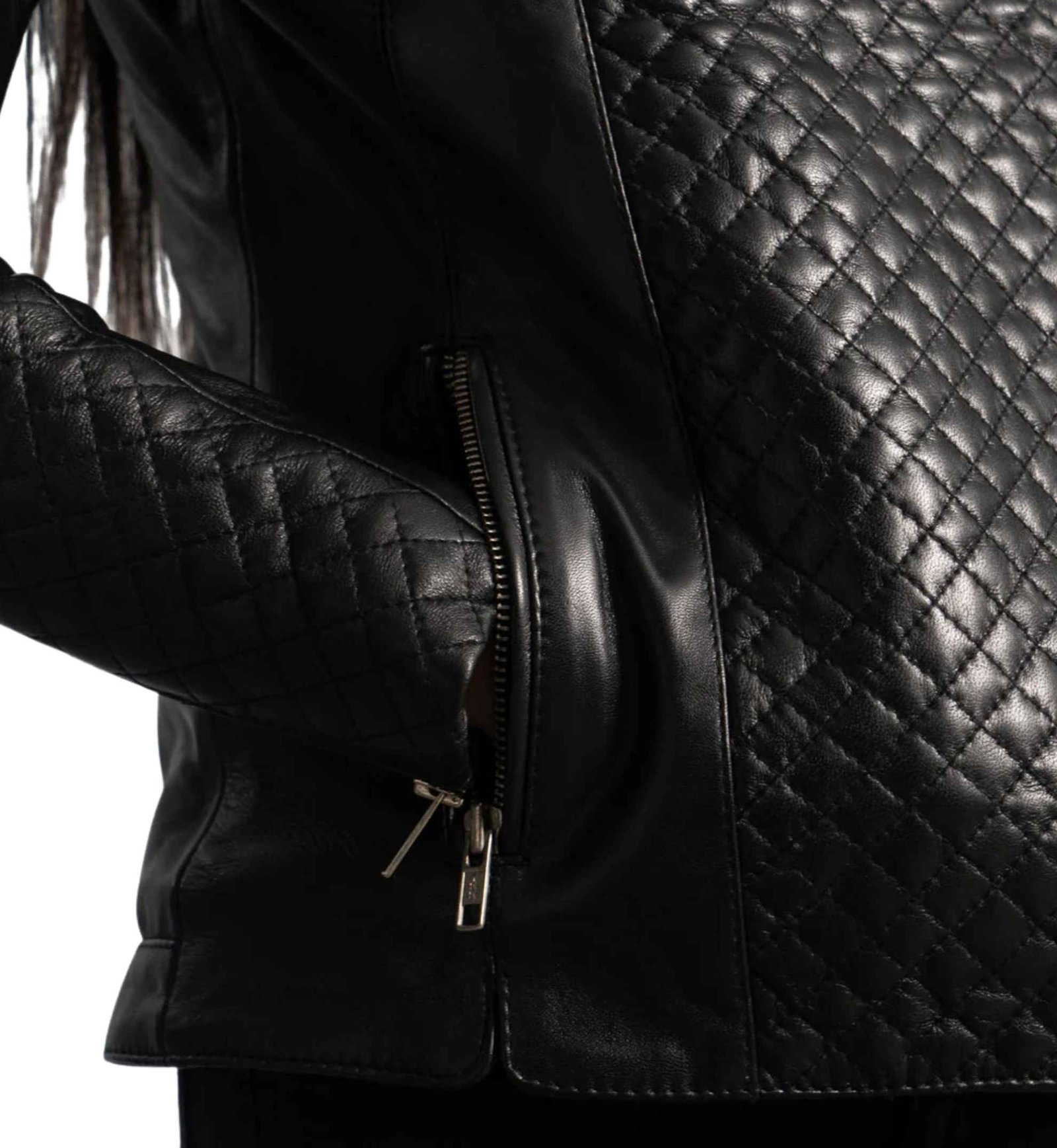 Orient Grain Quilted Black Moto - Image 3