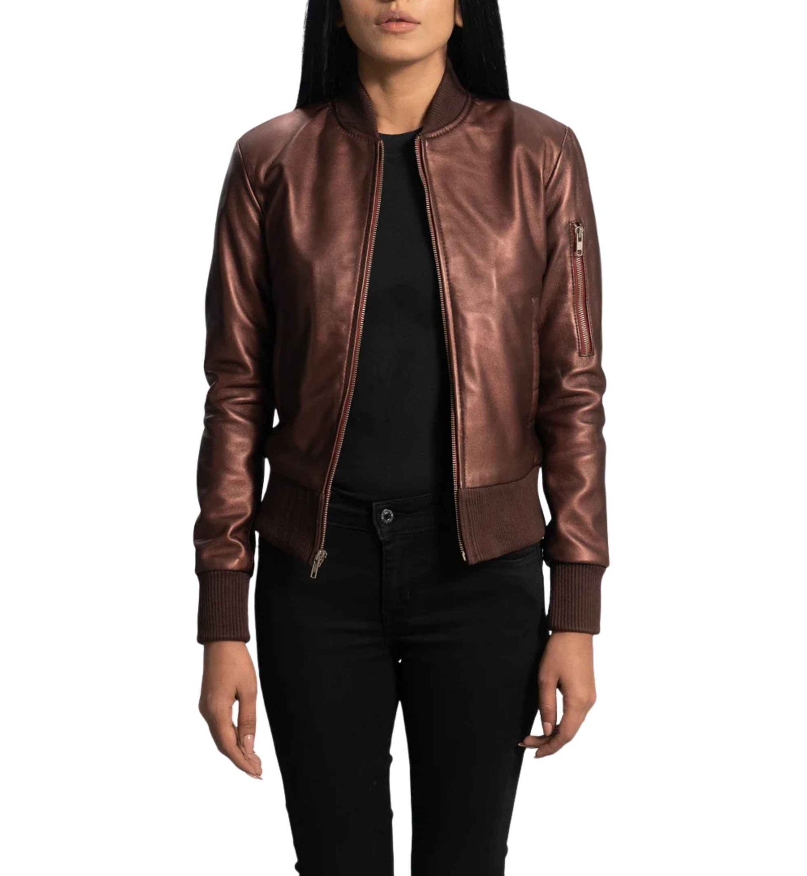 Ruby Aniline Bomber Jacket - Image 2