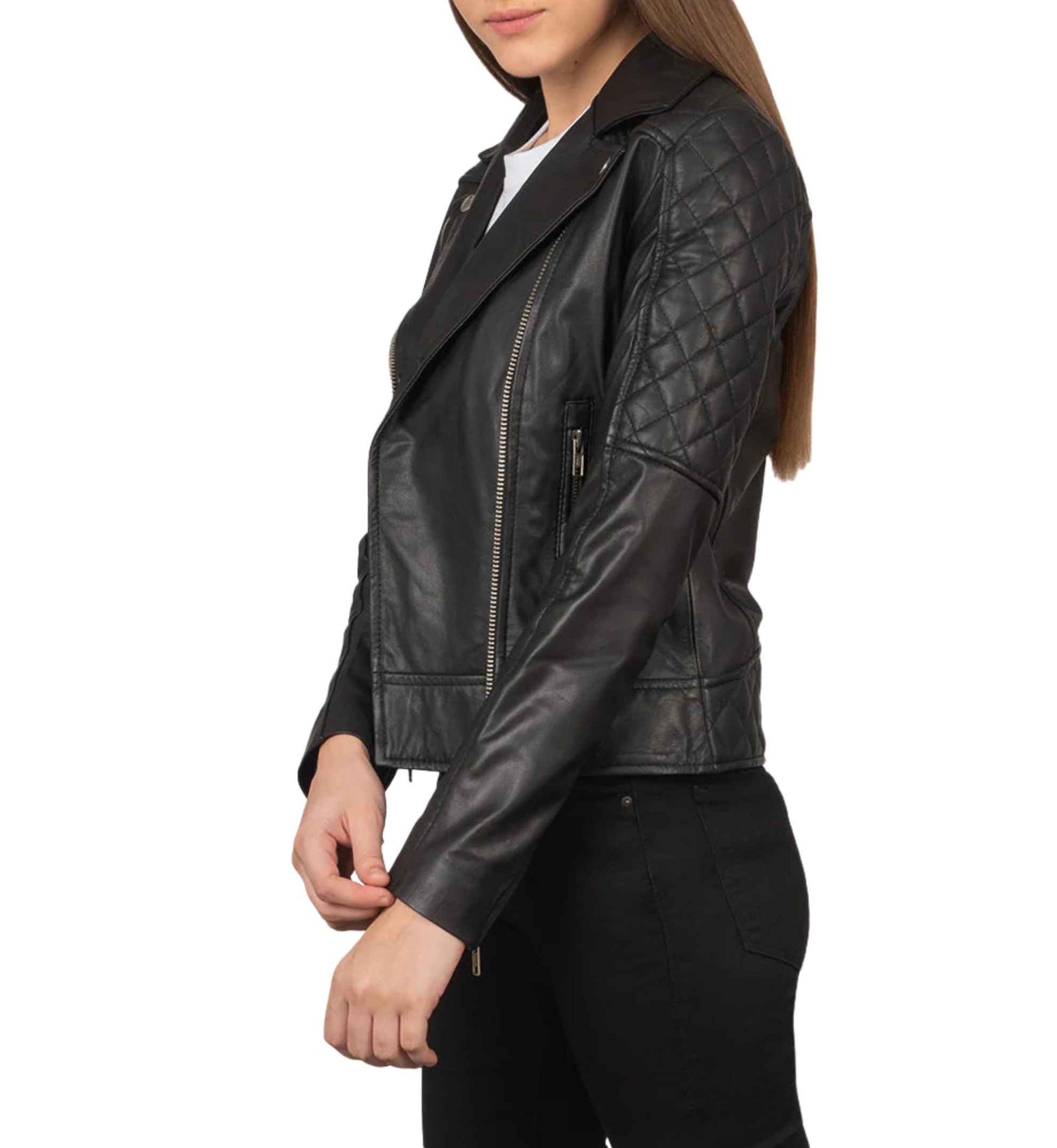 Sierra Quilted Black Moto - Image 2