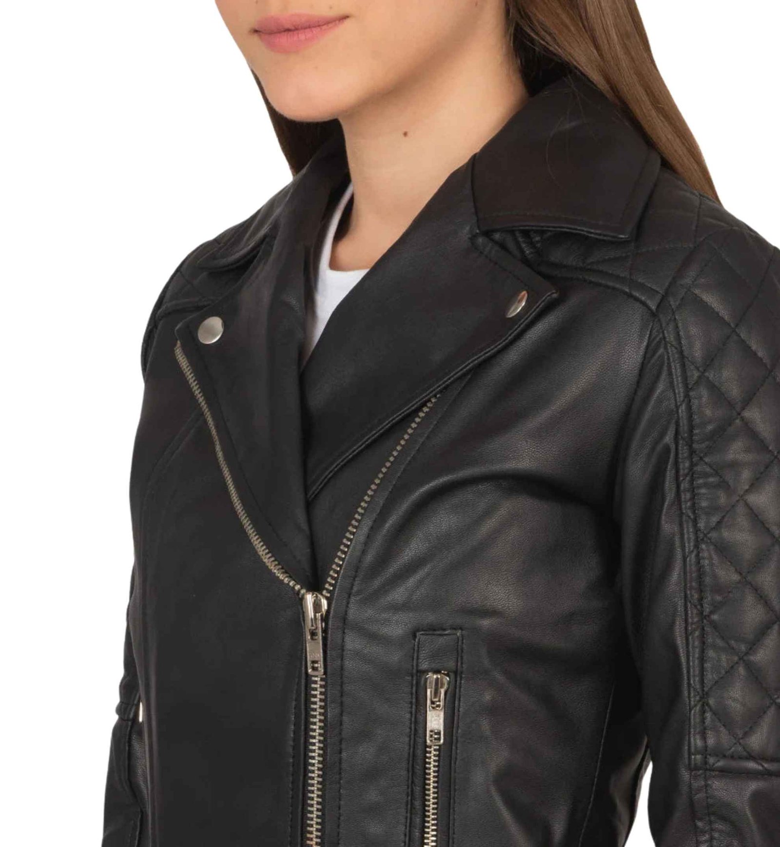 Sierra Quilted Black Moto - Image 3