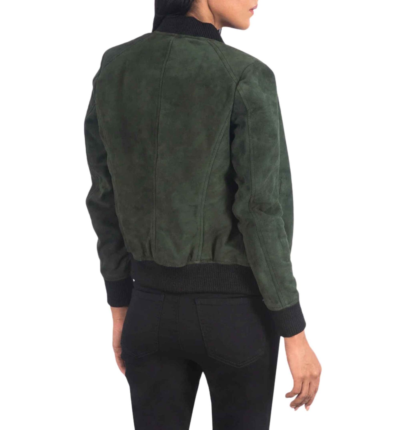 Evergreen Suede Bomber Jacket - Image 4
