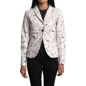 Pearl White Dip Dye Blazer