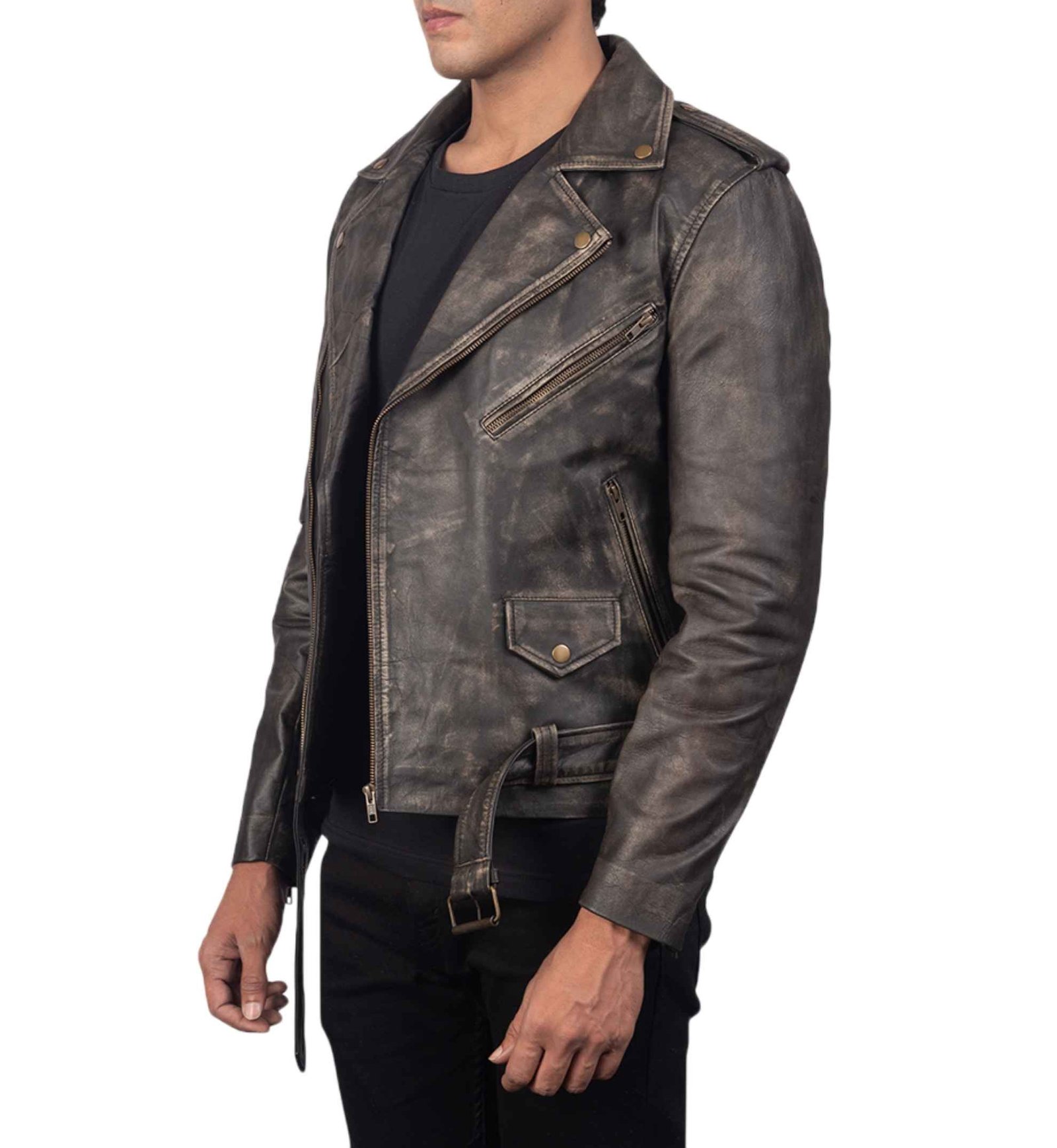 Vintage Steel Biker Jacket - Image 2