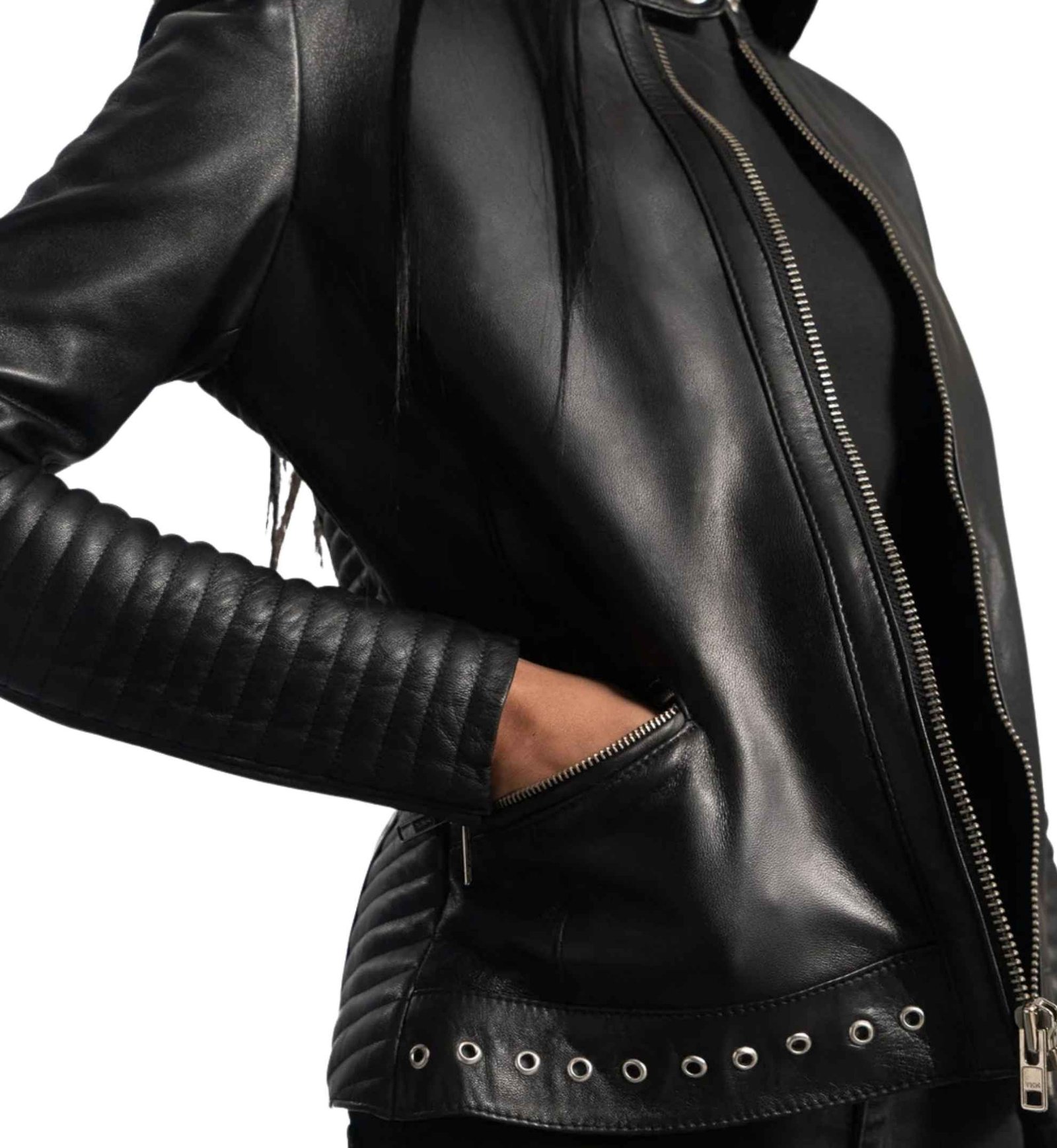 Cinder Black Aniline Moto - Image 3