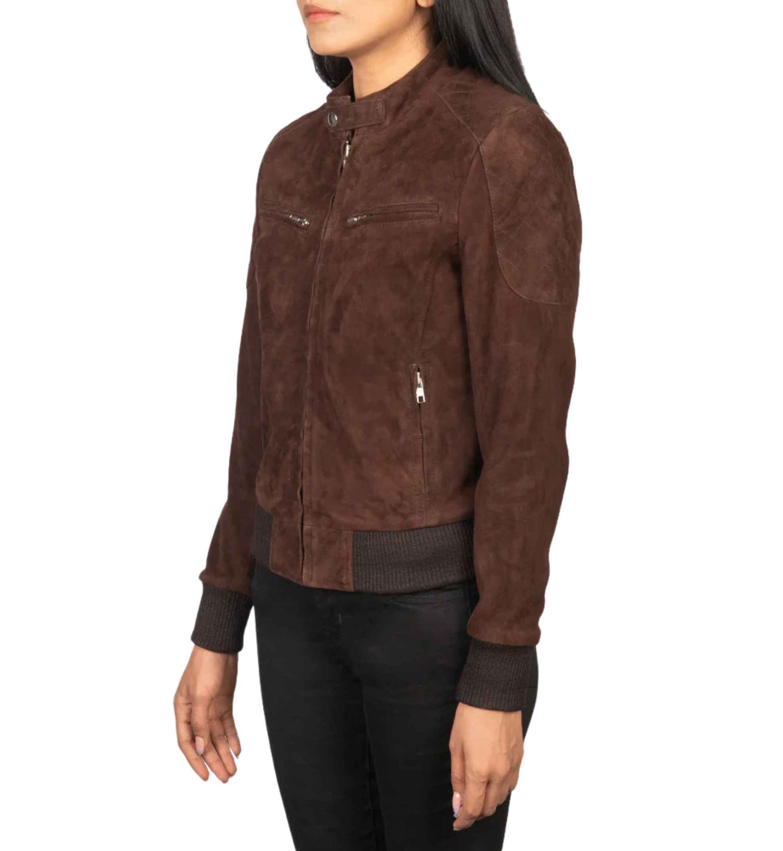 Willow Mocha Suede Bomber - Image 2