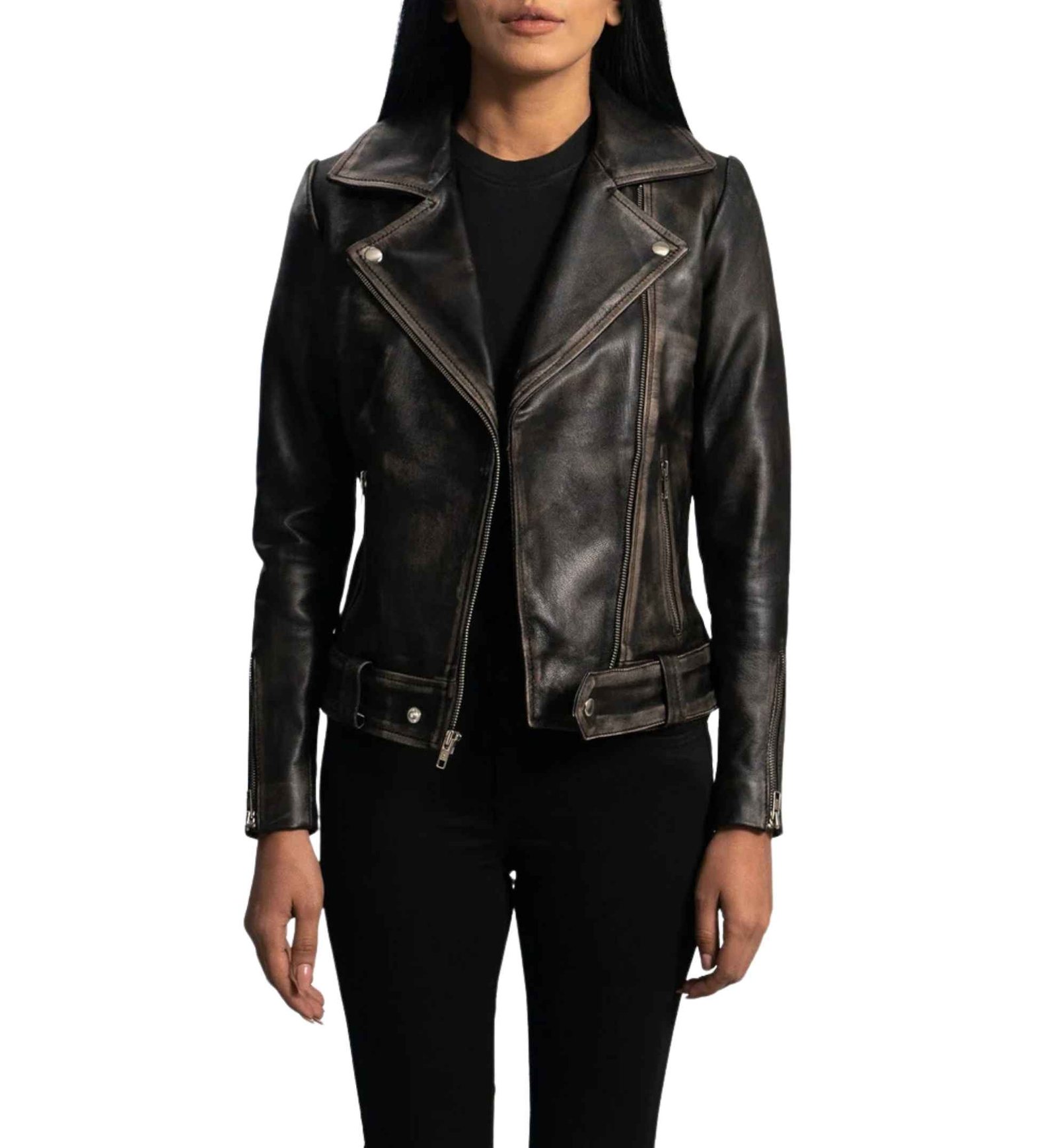 Umber Distressed Brown Moto