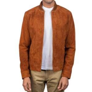 Brady Brown Suede Bomber