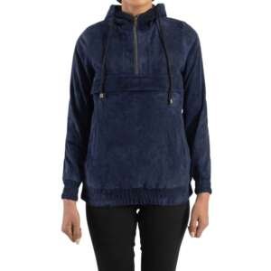Azure Hooded Suede Pullover