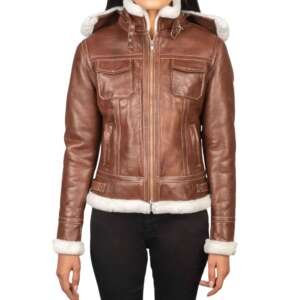 Sienna Hooded Shearling Bomber