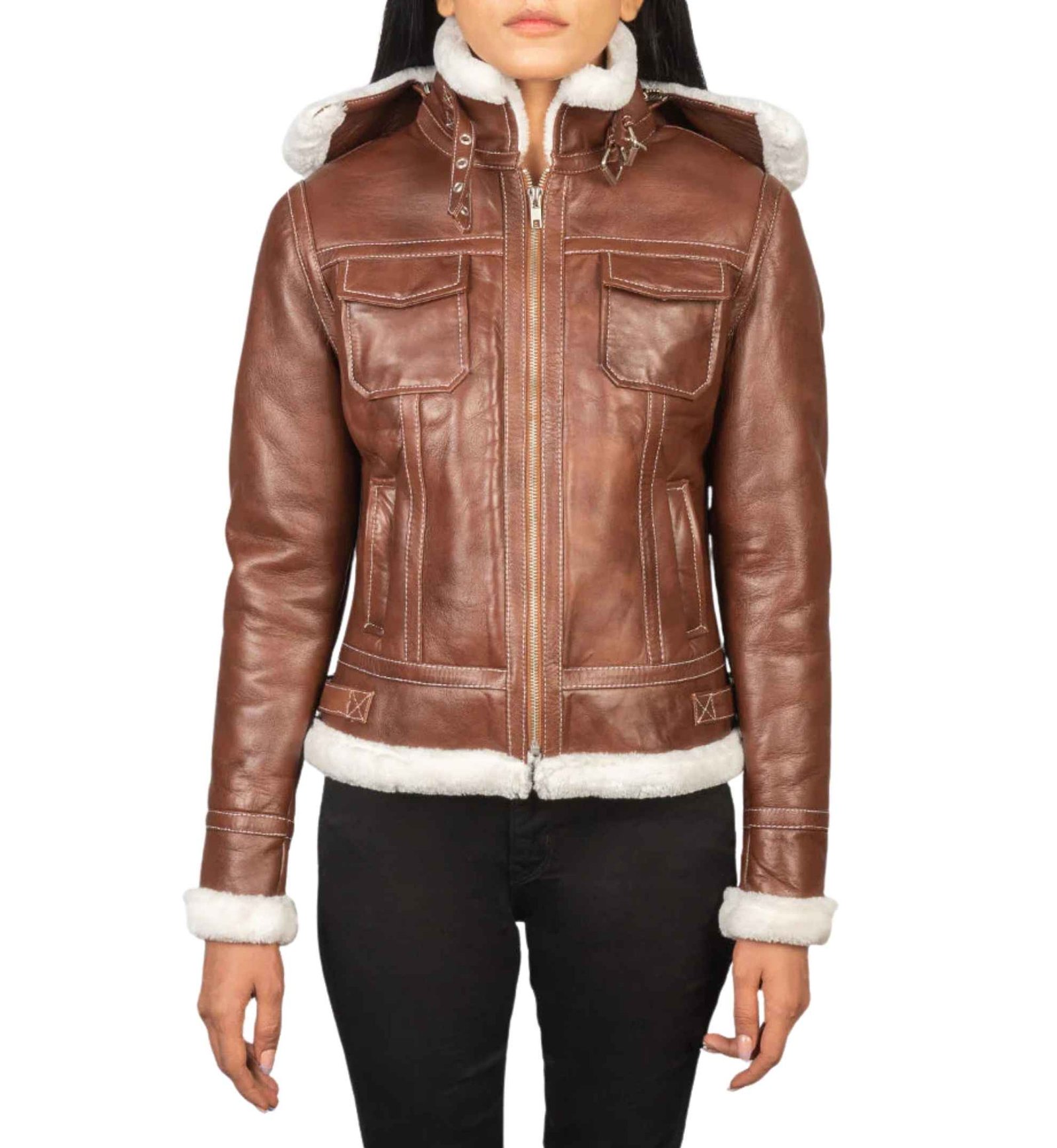 Sienna Hooded Shearling Bomber