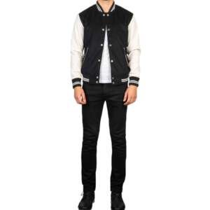 Vanguard Black & White Hybrid Varsity Jacket