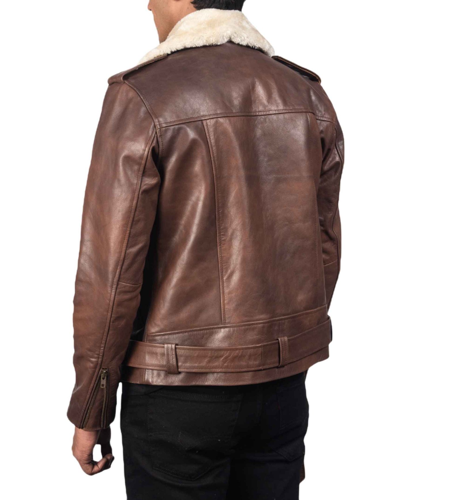 Canyon Brown Biker Jacket - Image 4