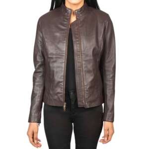 Cinder Maroon Mandarin Jacket