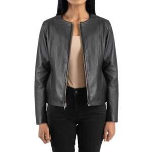 Blossom Black Collarless Jacket