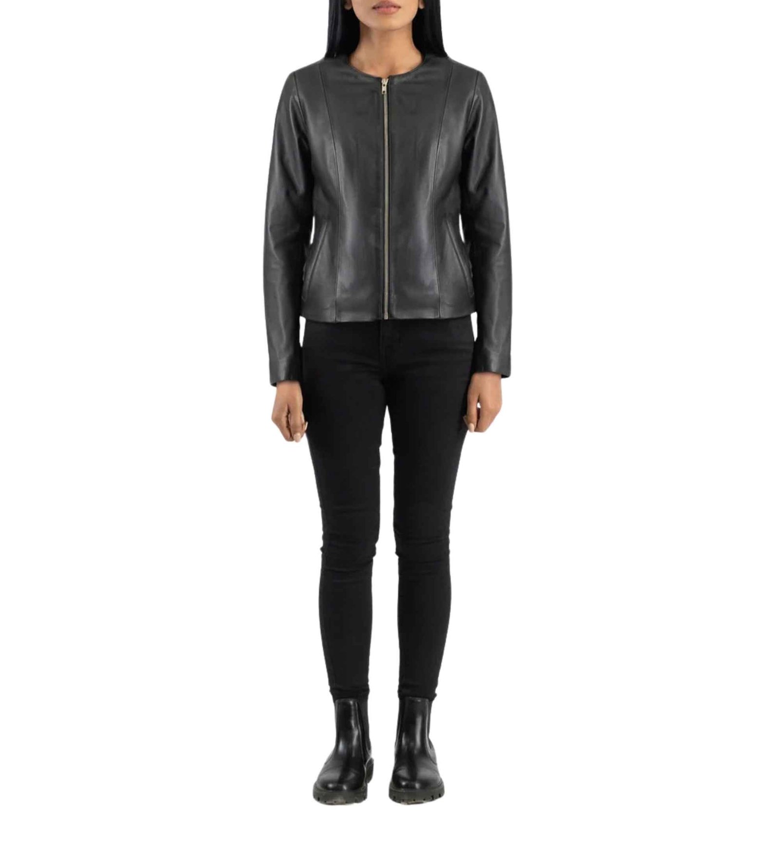 Blossom Black Collarless Jacket - Image 6