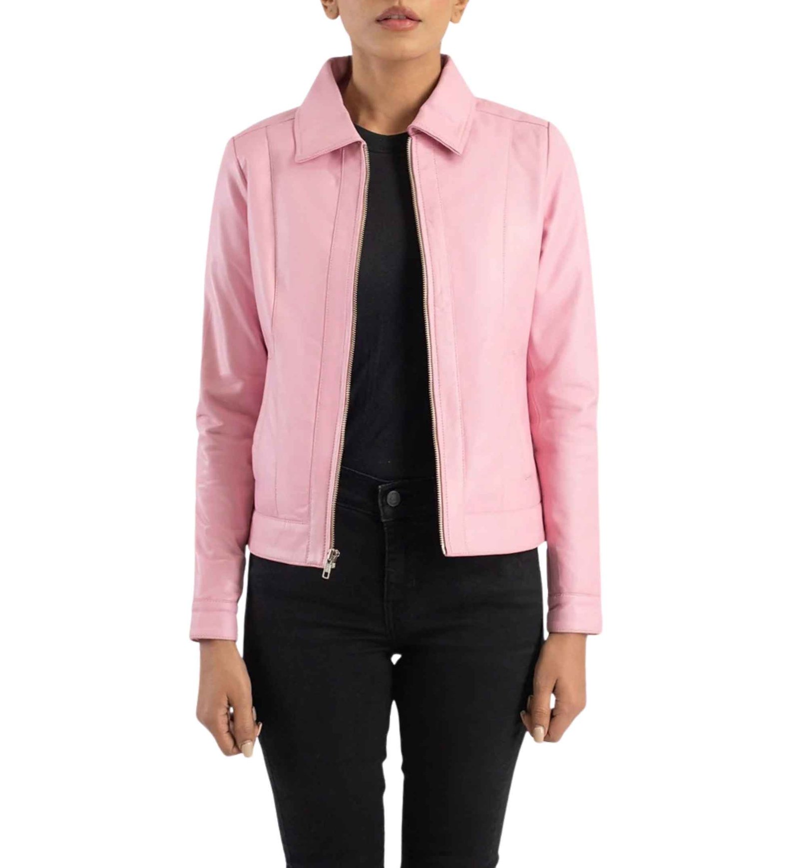 Blossom Pink Classic Collar Jacket