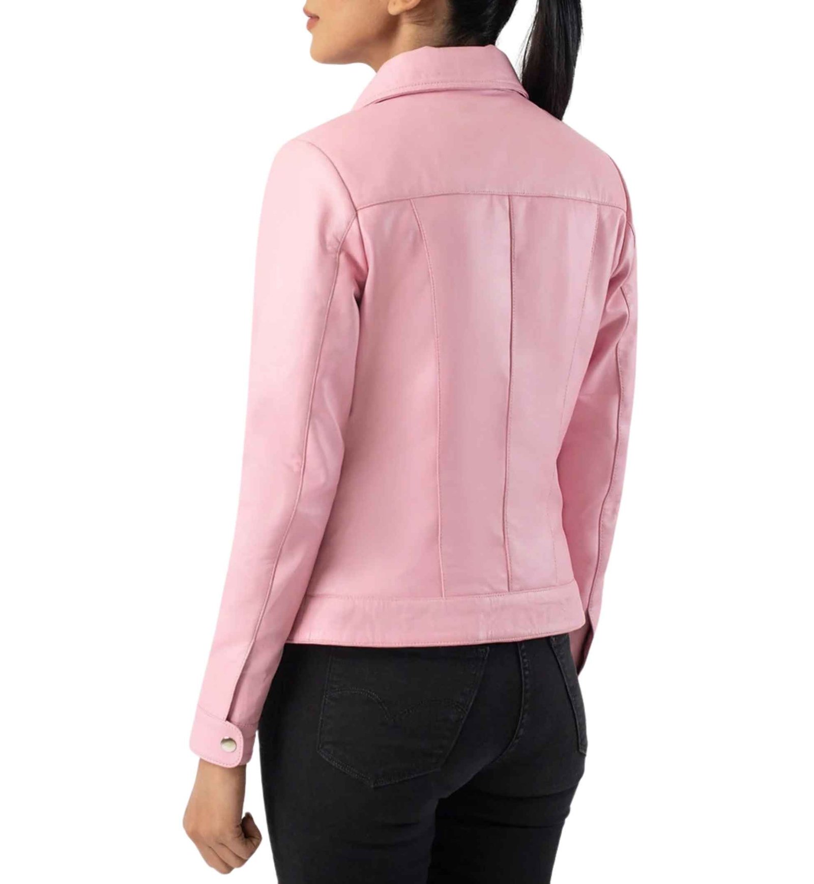Blossom Pink Classic Collar Jacket - Image 4
